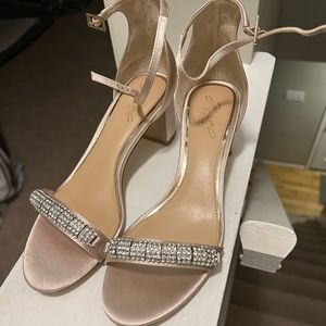 Jewel by Badgley Mischka Ramsay Champagne Satin